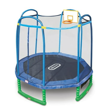 TULIPLANET Trampoline for Kids Age 1-8 Birthday Gifts for Kids 5FT Outdoor & Indoor Toddler Mini Trampoline with Enclosure Net, Gifts for Girl Easy to Install Baby Toddler Trampoline Toys 